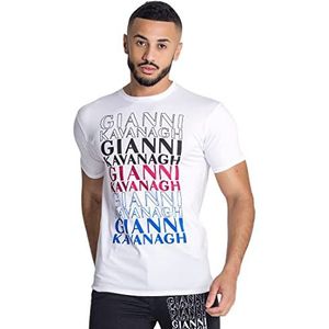 Gianni Kavanagh White Ego Tee T-shirt voor heren, Wit, XL