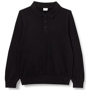 s.Oliver Jongens sweatshirt met polokraag, zwart, 140 cm