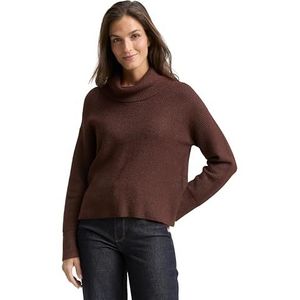 Tom Tailor - Coltrui - Dark Pecan Brown Melange - Met Col - Lange Mouwen