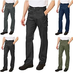 Lee Cooper Heren 205 vracht multipocket vrachtwerk en werkkleding broek, zwart, 32 inch taille korte pijpen