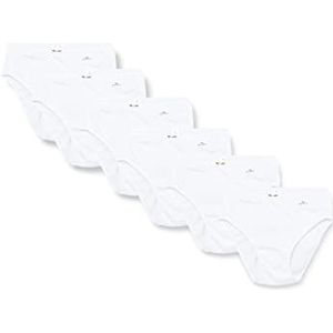 Even 6-delige Set damesslips wit XL