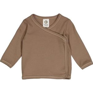 Müsli by Green Cotton Uniseks Baby Rib L/S Cardigan Sweater, walnoot, 62 cm