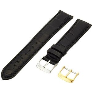Morellato Leren armband voor herenhorloge AMADEUS zwart 19 mm A01U0518339019CR19, zwart