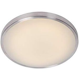 Lucide CASPER I - Plafonnière Badkamer - Ø 41 cm - LED Dimb. - 1x24W 3000K - IP44-3 StepDim - Mat chroom