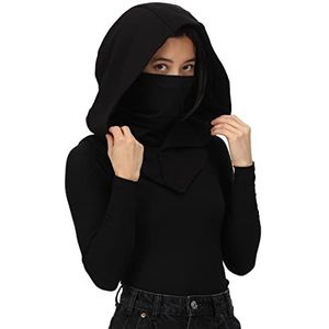 Assassins capuchon hoodie ninja masker kostuum cosplay kinderen (zwart)