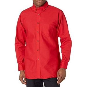 Red Kap Men's Poplin Dress Shirt, Large/Tall Red