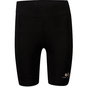 Alpha Industries - Basic Bike Shorts - Foil Print - Zwart - Katoen/Elastaan