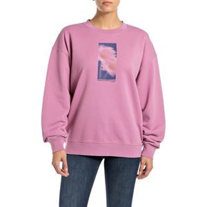 Replay Oversized sweatshirt voor dames, 699 Mauve, M