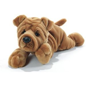 Pluche & Company Ruga 05925 – pluche – hond Sharpei liggend 40 cm