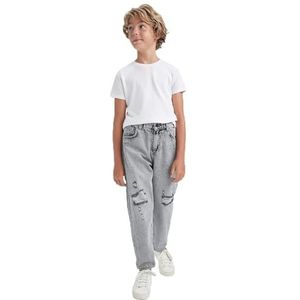 DeFacto Jongens Denim Broek, grijs, 8-9 Jaren