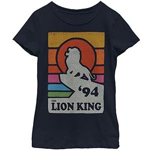 Little, Big Disney Lion King Vintage Pride Girls T-shirt met korte mouwen, marineblauw, XL, Donkerblauw, XL