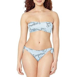 Emporio Armani Swimwear Emporio Armani Logomania Band and Bow Brazilian bikini set, wit/marineblauw, M, wit/marineblauw., M