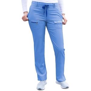 Adar Pro struikhei schrobben Voor Dames - Slank Pasvorm Taps toelopend schrobben Broek - P4100H - Heather French Blue - 2X