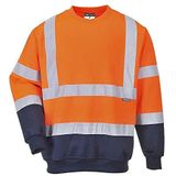 Portwest Tweekleuren Hi-Vis Sweatshirt Size: XL, Colour: Oranje/marine, B306ONRXL