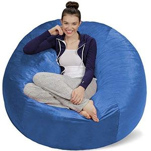 Sofa Sack XXL-De nieuwe comfortervaring zitzak met traagschuimvulling, perfect om te relaxen in de woonkamer of slaapkamer, fluweelzachte velours bekleding in koningsblauw