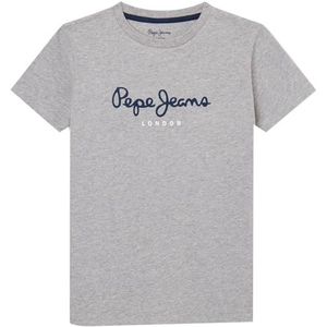 Pepe Jeans New Art N T-shirt voor kinderen, grijs (Marl Grey), 10 jaar
