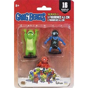 Gang Beast - 3 Figuurtjes 4,5 Cm - Team A - Video Games Toy - Lansay