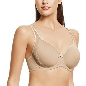Wacoal Women's Retro Chic Full Figure Contour Underwire Bra, Toast, 36D