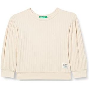 United Colors of Benetton Sweatshirt met lange mouwen en ronde hals voor meisjes en meisjes, lichtbeige 32c, 3 jaar