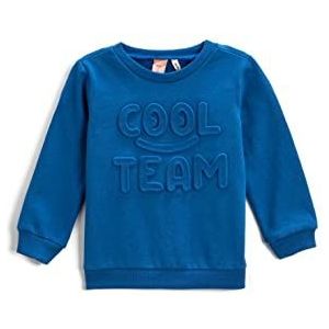 Koton Bedrukt sweatshirt Crew Neck Cotton Trainingsshirt voor jongens, Saxe (665), 6-9 mesi