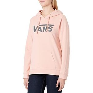 Vans Dames Drop V Logo Hoodie Hooded Sweatshirt, Koraal wolk-asfalt, XS