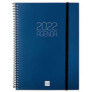 Finocam - Kalender 2022 weekoverzicht landschap, van januari 2022 tot december 2022 (12 maanden) E10 - 155 x 212 mm, spiraalbinding, ondoorzichtig, Spaans, blauw