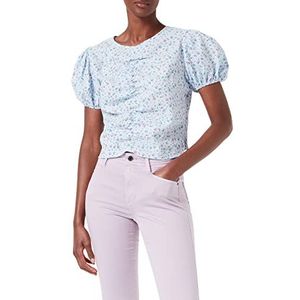 myMo Dames 12123036 Blouse, Blauw, L