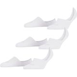 FALKE Dames Liner Sokken Step High Cut 3-Pack W IN Katoen Onzichtbar Eenkleurig 3 paar, Wit (White 2000) nieuw - milieuvriendelijk, 39-40
