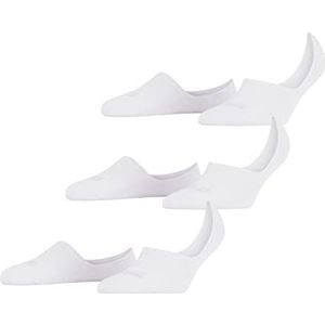 FALKE Dames Liner sokken Step High Cut 3-Pack W IN Katoen Onzichtbar eenkleurig Multipack 3 Paren, Wit (White 2000) nieuw - milieuvriendelijk, 39-40