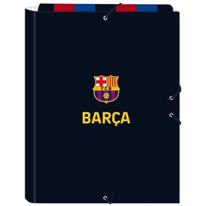 Safta Barcelona 512229068 folio-map met 3 kleppen, 22/23, 260 x 365 mm, marineblauw en granaatrood, standaard, marineblauw en granaatrood, Standaard