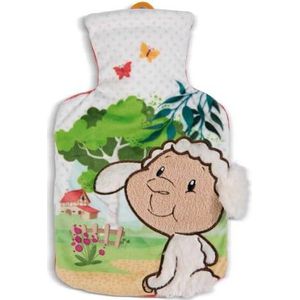 Warmwaterkruik schaap Sheepmila 500 ml kleurrijk - Duurzame knuffel warmwaterkruik - Zacht warm dier vanaf 10 maanden - Warmwaterkruikdier - Pluchen bedfles met dier