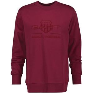 GANT REG Tonal Shield C-Neck Sweat, Rich Wine, S
