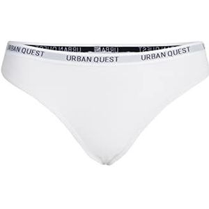 URBAN QUEST Dames 3-Pack Bamboo White G-String Panties, M