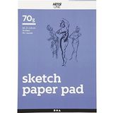 Tekenpapier Pad, A4 21x30 cm, 70 cm, wit, 70sheets