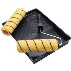 ProDec 9"" Verfrollerset voor Emulsie- en Metselwerkverf - 2x Medium Pile Sleeves, Frame & Dienblad, Roller Sets voor het Schilderen van Muren en Plafonds met Emulsie