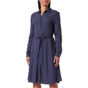 ICHI IHMAIN DR - hemdblousejurk dames vrijetijdsjurk jurk jurk, 194010/Total Eclipse, 38
