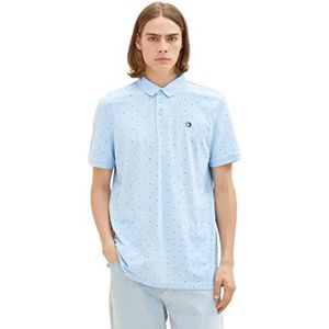TOM TAILOR-denim Denim heren poloshirt met een all-over print van katoen