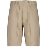 Gantvoor mannen. 205073 Relaxed Fit linnen short met verstelbaar trekkoord beige (XS), Casual, Vlas