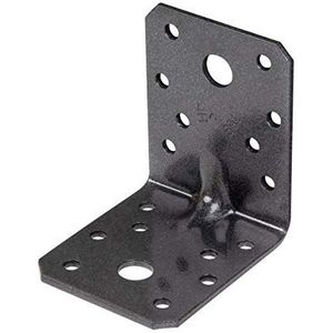 Alberts 301866 DURAVIS® hoekanker extra sterk met rib | zwartdiamant dubbelzijdige coating | afmetingen 70 x 70 x 55 mm