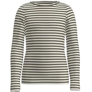 NAME IT Nmfsuraja Slim Ls Top Noos shirt met lange mouwen voor meisjes, Deep Lichen Green/Stripes: Stripe, 98 cm