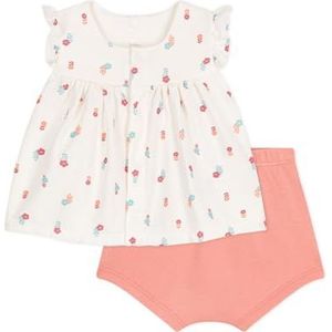 Petit Bateau 2-delige set voor meisjes, Wit/Veelkleurig., 12 Maanden