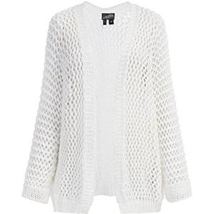 boundry Gebreide cardigan voor dames, wolwit, XL