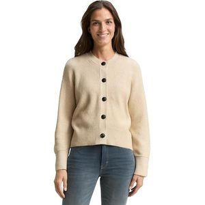 Tom Tailor - Vest - Sand stone beige melange - Met Ribboorden