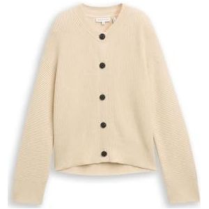 Tom Tailor - Vest - Sand stone beige melange - Met Ribboorden