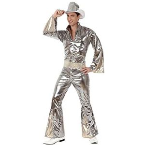 ATOSA 10378 Kostuum Disco Man M-L Zilver-Carnaval, Maat 50-52