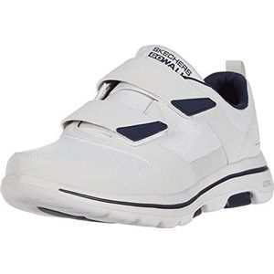 Skechers Gowalk 5 - Wistful Sneaker voor heren, brede breedte, Wit/Navy, 44.5 EU X-breed