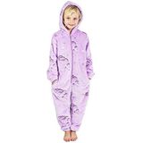 CityComfort Glow in The Dark Onesie Kids Onesies voor Meisjes Regenboog Eenhoorn Pyjama 3-14 Jaar Oud, Paars, 5-6 Jaren