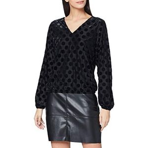 s.Oliver BLACK LABEL T-shirt voor dames, Black Velvet Polka Dots, 44