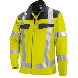 BP 2012 845 werkjas 50% katoen, 50% polyester waarschuwingsgeel/donkergrijs, maat 62N