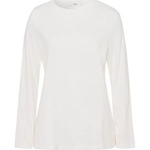 BRAX Dames Style Collette Peached Single Jersey damesshirt met lange mouwen, ivoor, 34